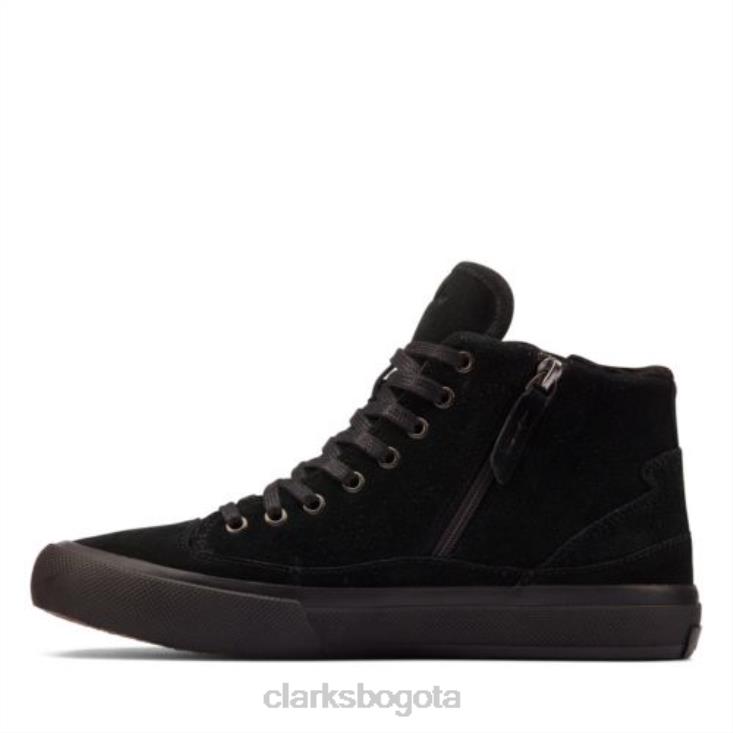 Clarks 0DX8L4092 negro sde wlined aceley zip hi clarks unisexo negro sde wlined