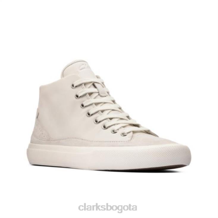 Clarks 0DX8L4093 aceley zip hi clarks cuero blanco unisexo cuero blanco
