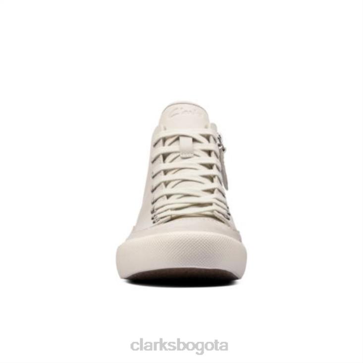 Clarks 0DX8L4093 aceley zip hi clarks cuero blanco unisexo cuero blanco