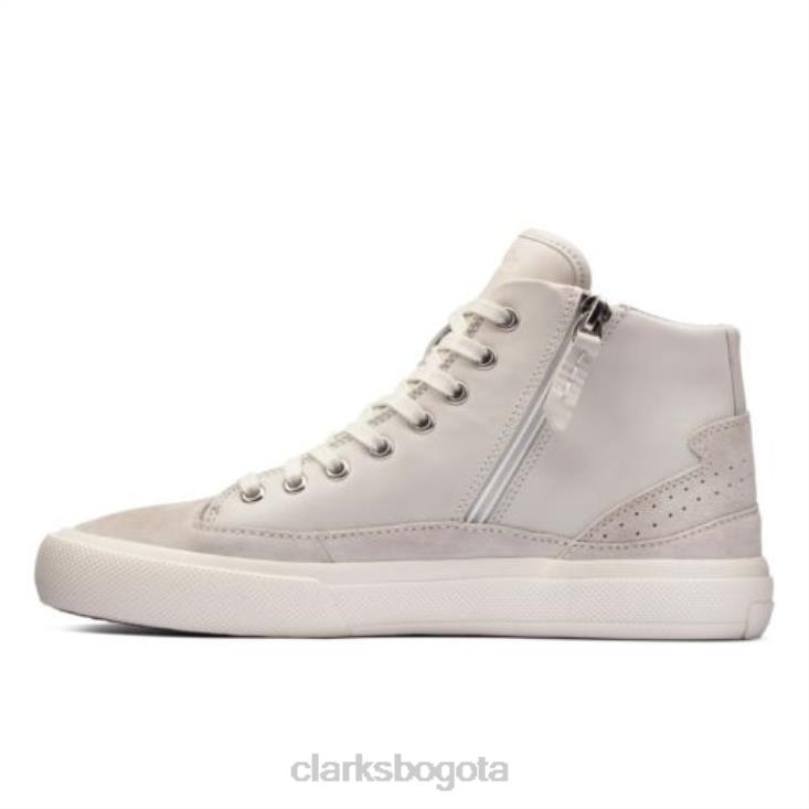 Clarks 0DX8L4093 aceley zip hi clarks cuero blanco unisexo cuero blanco