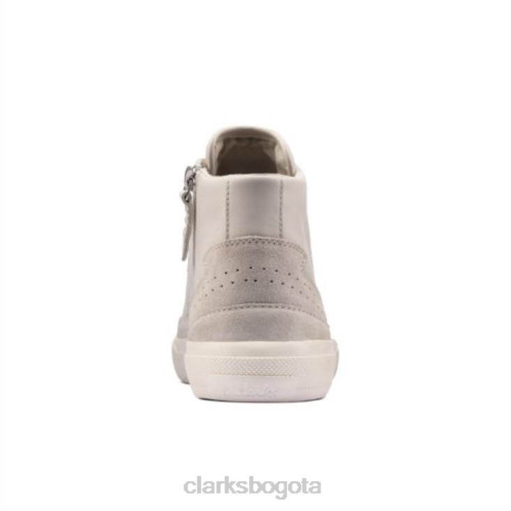 Clarks 0DX8L4093 aceley zip hi clarks cuero blanco unisexo cuero blanco