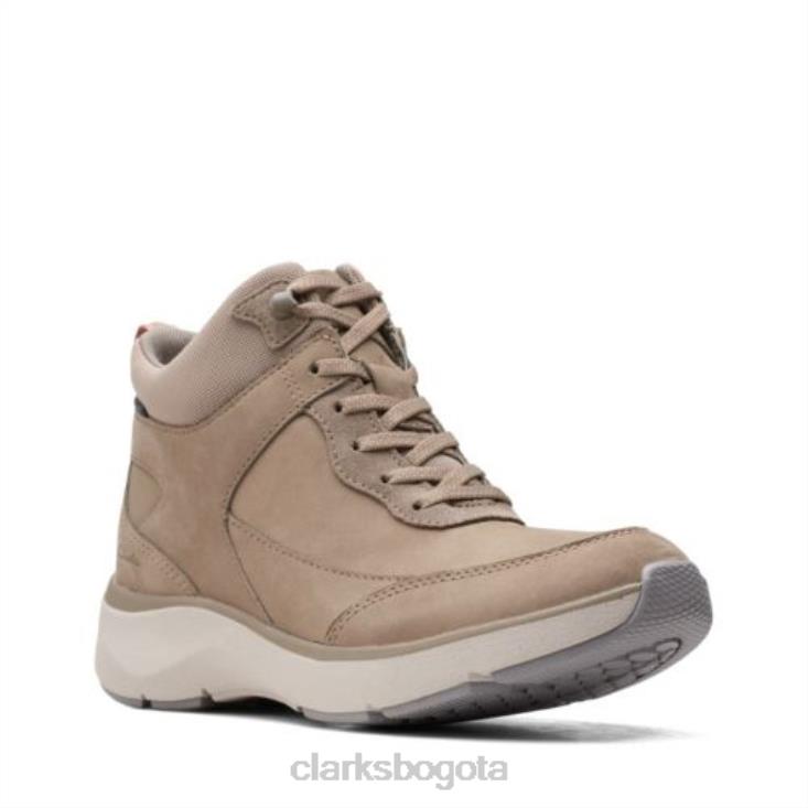 Clarks 0DX8L4095 wave 20 mid clarks sage combi unisexo combinación de salvia