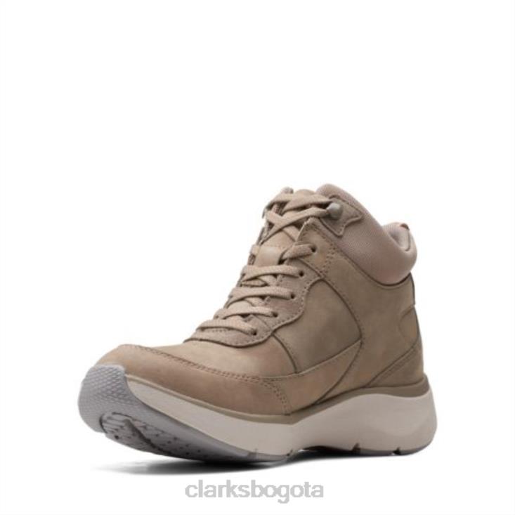 Clarks 0DX8L4095 wave 20 mid clarks sage combi unisexo combinación de salvia