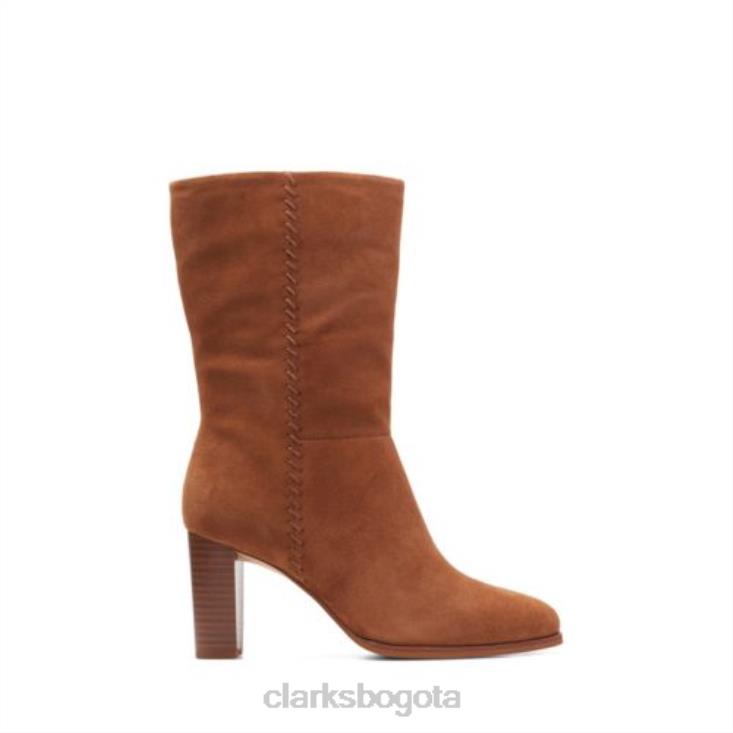 Clarks 0DX8L4101 karamo mid clarks ante marrón oscuro unisexo gamuza bronceada oscura