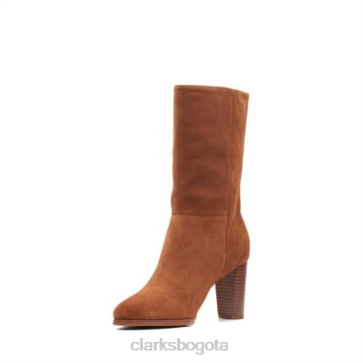 Clarks 0DX8L4101 karamo mid clarks ante marrón oscuro unisexo gamuza bronceada oscura