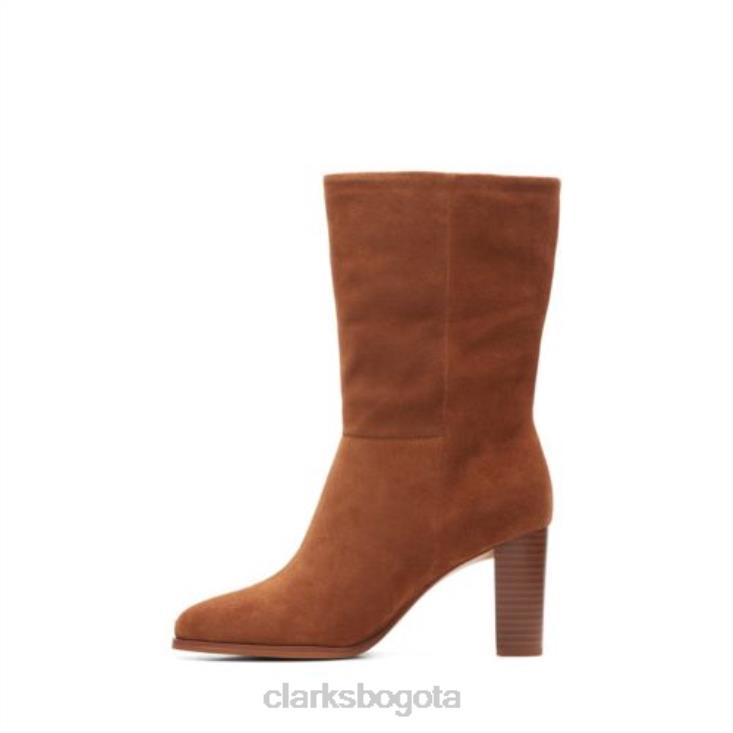 Clarks 0DX8L4101 karamo mid clarks ante marrón oscuro unisexo gamuza bronceada oscura