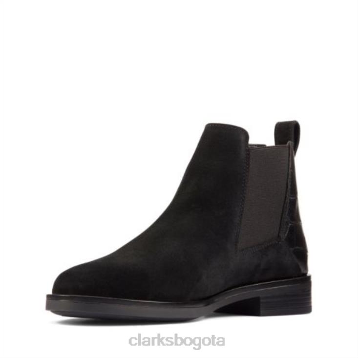 Clarks 0DX8L4102 clarks memi top cocodrilo negro unisexo cocodrilo negro