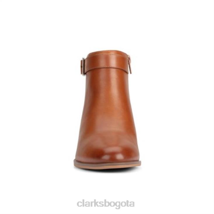 Clarks 0DX8L4110 bota kayl60 clarks cuero tostado oscuro mujer cuero bronceado oscuro