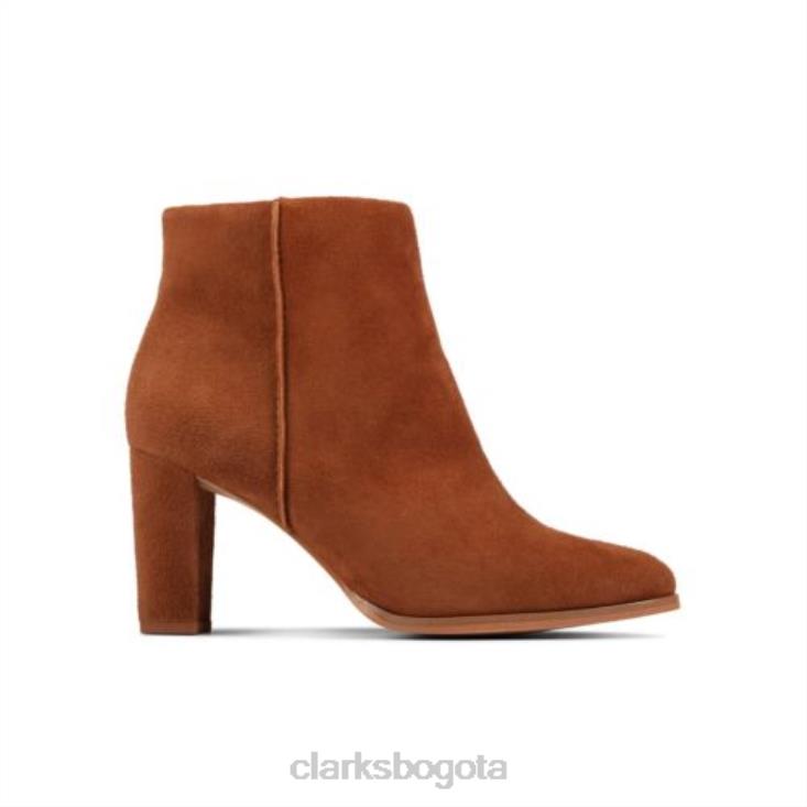 Clarks 0DX8L4115 clarks kaylfern 2 de ante tostado oscuro unisexo gamuza bronceada oscura