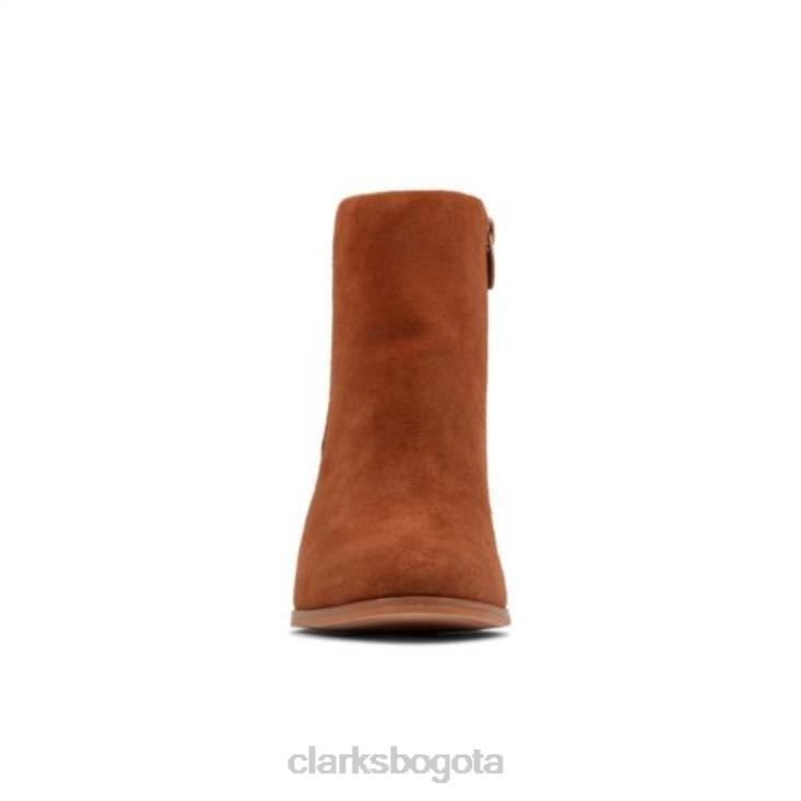 Clarks 0DX8L4115 clarks kaylfern 2 de ante tostado oscuro unisexo gamuza bronceada oscura