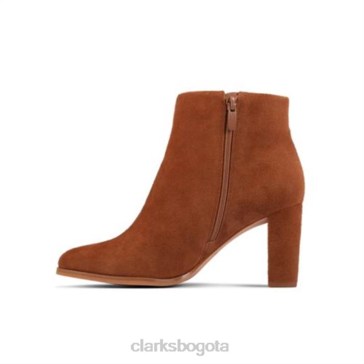 Clarks 0DX8L4115 clarks kaylfern 2 de ante tostado oscuro unisexo gamuza bronceada oscura