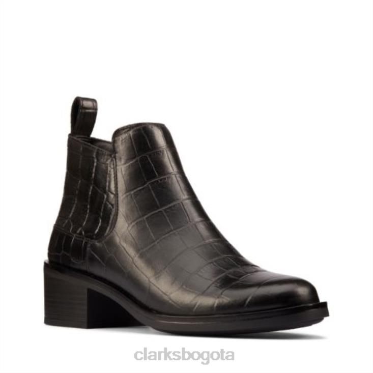 Clarks 0DX8L4117 clarks memi zip cocodrilo negro unisexo cocodrilo negro