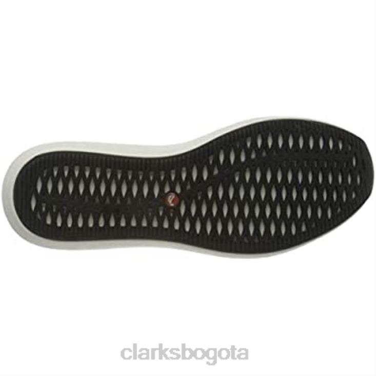 Clarks 0DX8L412 Zapatillas sin cordones para mujer Un Rio Step de cuero negro de cuero negro Clarks mujer cuero negro cuero negro
