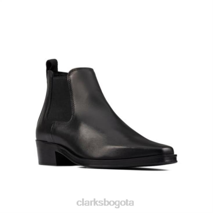 Clarks 0DX8L4120 top clarks alcina de cuero negro unisexo cuero negro