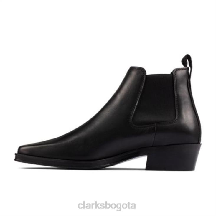 Clarks 0DX8L4120 top clarks alcina de cuero negro unisexo cuero negro