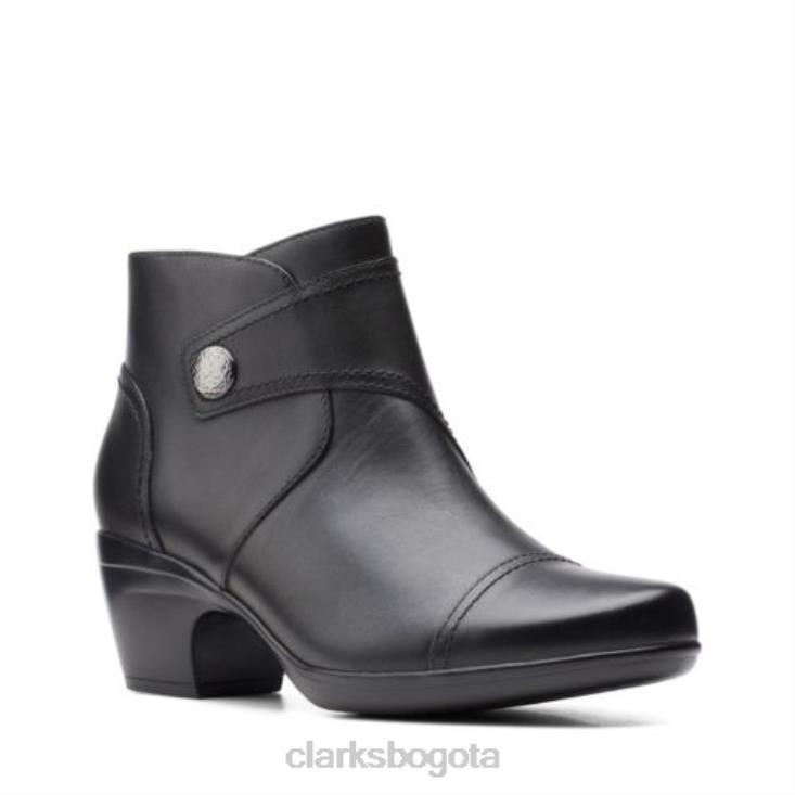 Clarks 0DX8L4122 clarks emily calle cuero negro unisexo cuero negro