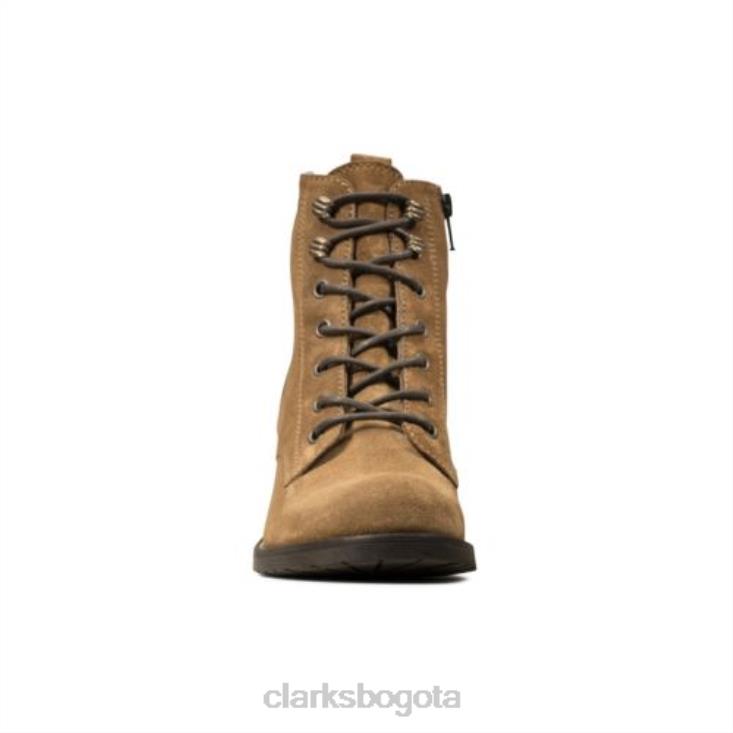 Clarks 0DX8L4124 clarks de encaje espinoso de gamuza coñac unisexo gamuza coñac