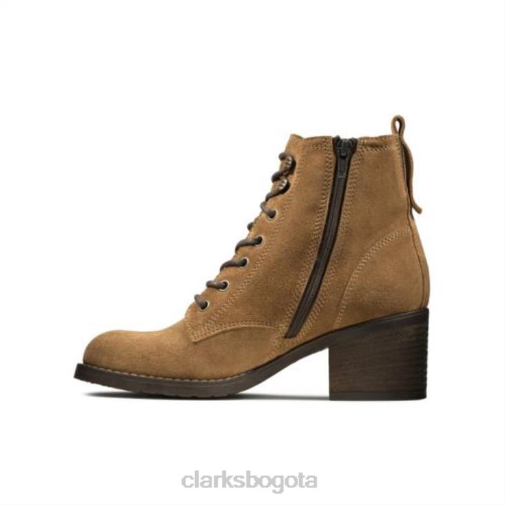Clarks 0DX8L4124 clarks de encaje espinoso de gamuza coñac unisexo gamuza coñac