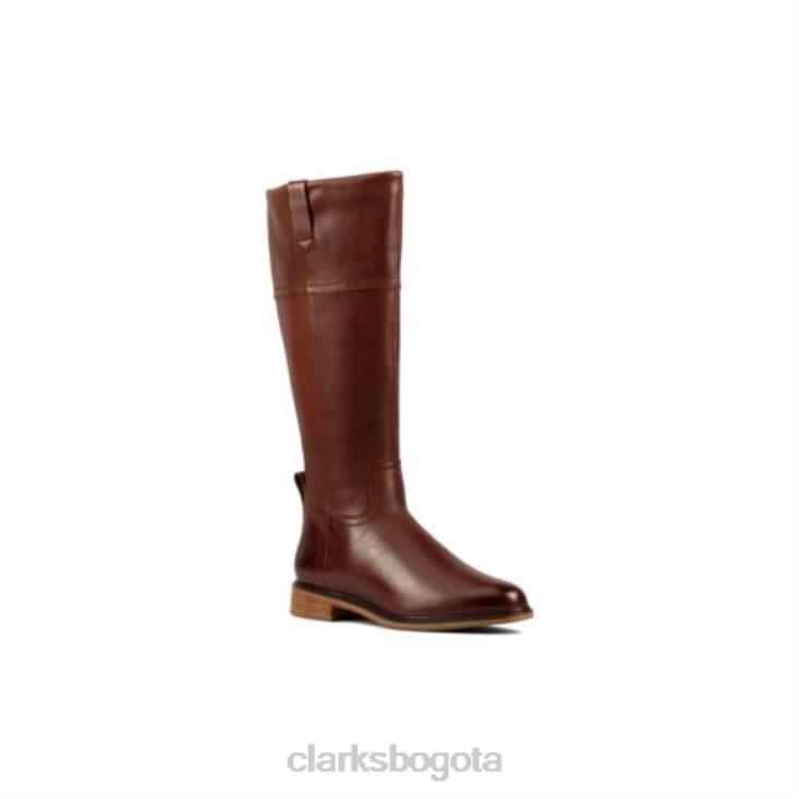 Clarks 0DX8L4125 clarkdale hola clarks cuero tostado oscuro unisexo cuero bronceado oscuro