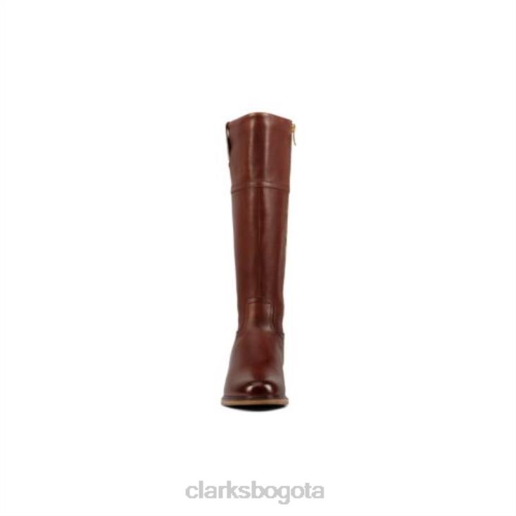 Clarks 0DX8L4125 clarkdale hola clarks cuero tostado oscuro unisexo cuero bronceado oscuro