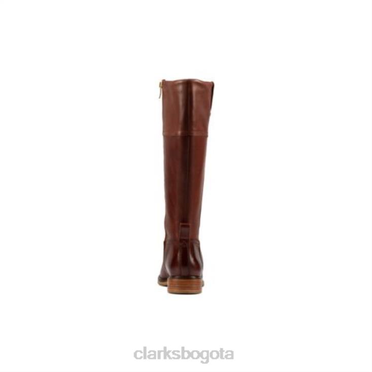 Clarks 0DX8L4125 clarkdale hola clarks cuero tostado oscuro unisexo cuero bronceado oscuro