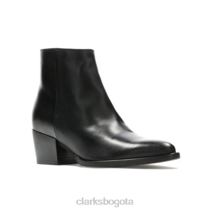 Clarks 0DX8L4129 clarks cuero negro isabella2 cremallera unisexo cuero negro