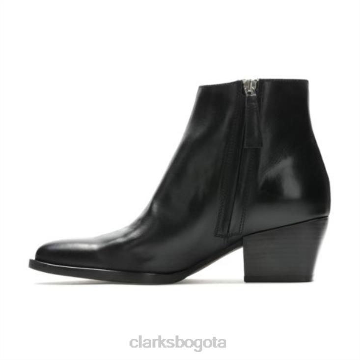 Clarks 0DX8L4129 clarks cuero negro isabella2 cremallera unisexo cuero negro