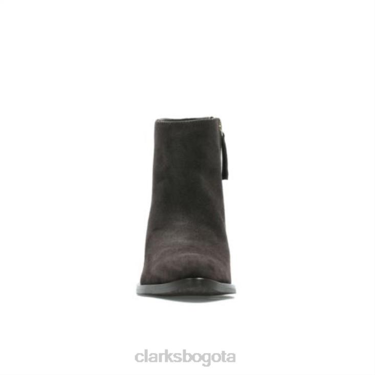 Clarks 0DX8L4131 clarks isabella 2 zip ante marrón oscuro unisexo gamuza marrón oscuro