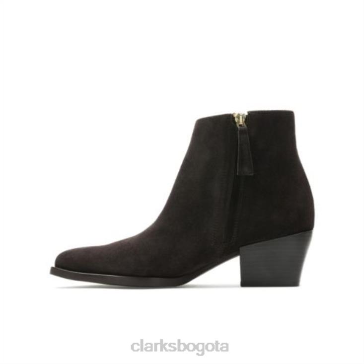 Clarks 0DX8L4131 clarks isabella 2 zip ante marrón oscuro unisexo gamuza marrón oscuro