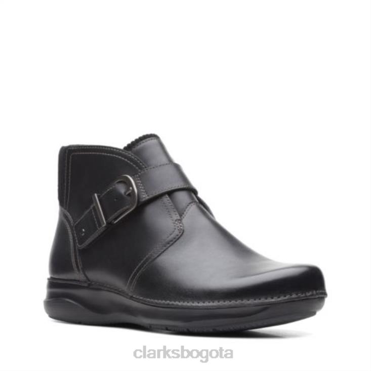Clarks 0DX8L4134 clarks de cuero appley mid negro unisexo cuero negro