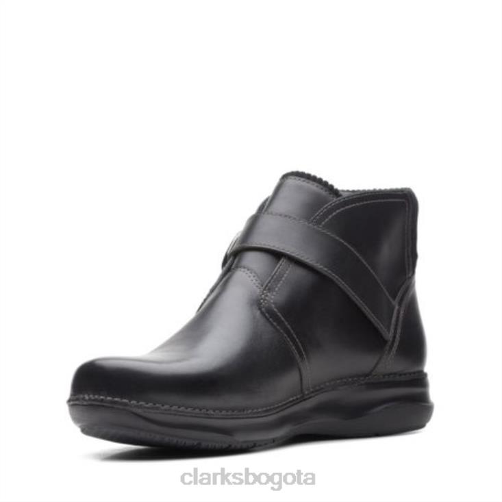Clarks 0DX8L4134 clarks de cuero appley mid negro unisexo cuero negro