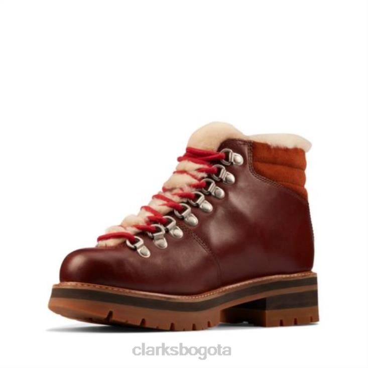 Clarks 0DX8L4136 bronceado con líneas lea clarks orianna alpine unisexo lea con líneas bronceadas