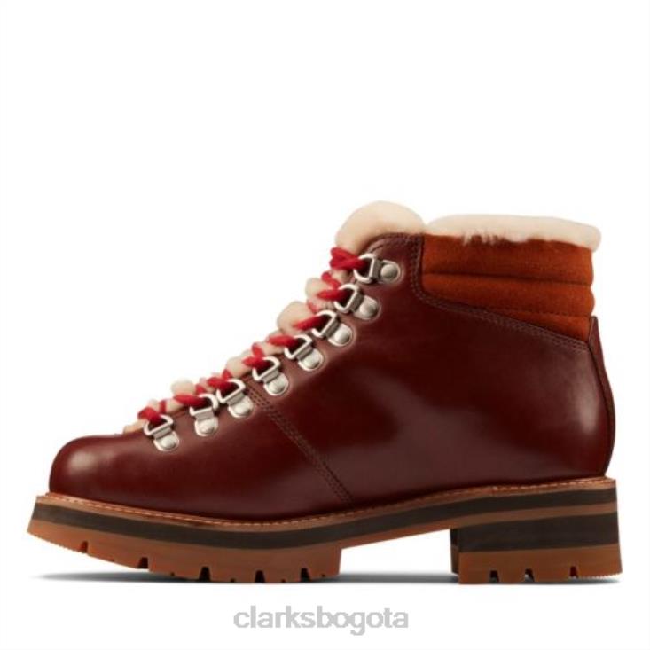 Clarks 0DX8L4136 bronceado con líneas lea clarks orianna alpine unisexo lea con líneas bronceadas