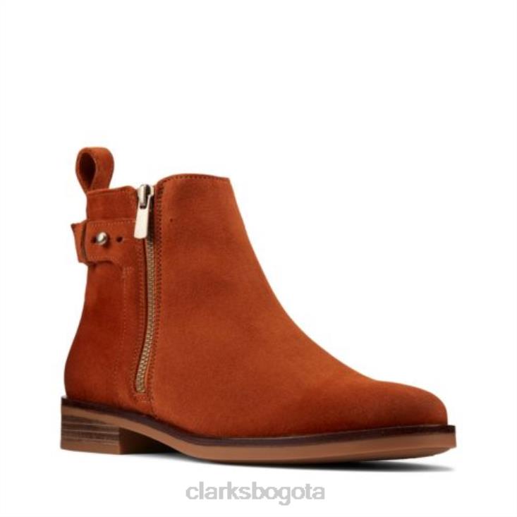 Clarks 0DX8L4138 clarks memi lo ante tostado oscuro unisexo gamuza bronceada oscura