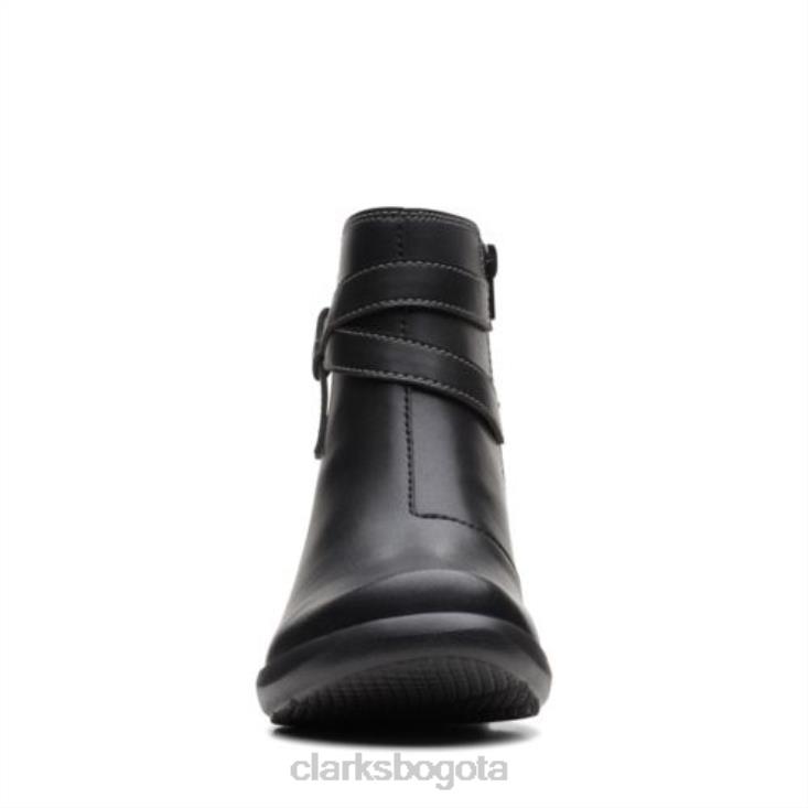 Clarks 0DX8L4148 Clarks Angie Spice de cuero negro unisexo cuero negro