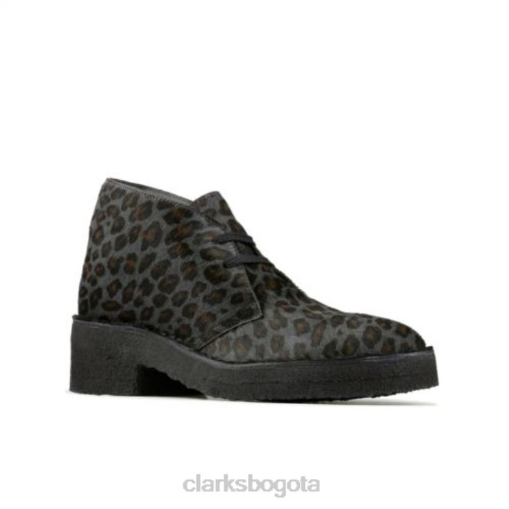 Clarks 0DX8L4161 clarks leopardo estampado arisa desierto unisexo estampado de leopardo