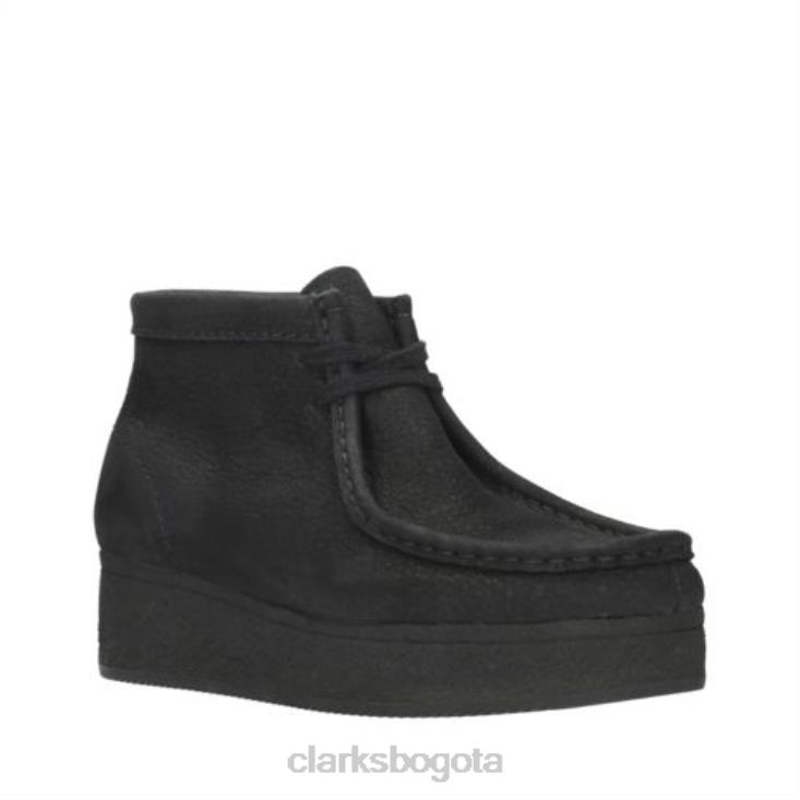 Clarks 0DX8L4164 cuña clarks wallabee de nobuk negro unisexo nubuck negro