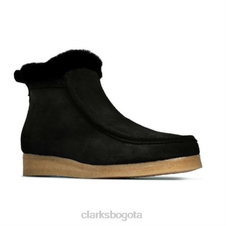 Clarks 0DX8L4165 wallabee frost clarks negro sde unisexo negro