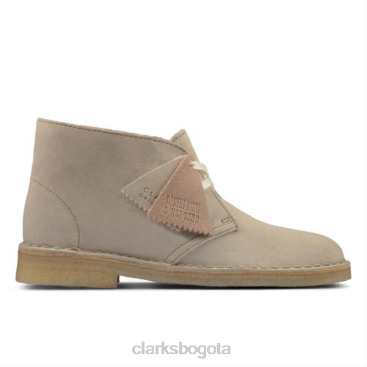 Clarks 0DX8L4167 bota safari clarks ante blanco roto mujer gamuza blanca