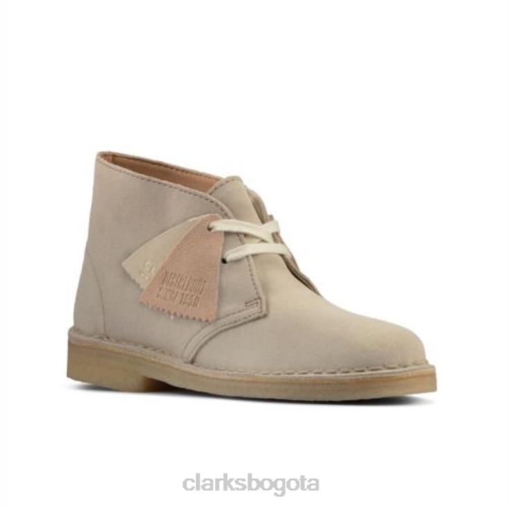 Clarks 0DX8L4167 bota safari clarks ante blanco roto mujer gamuza blanca