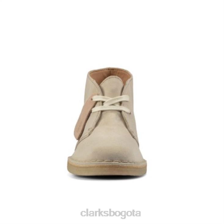 Clarks 0DX8L4167 bota safari clarks ante blanco roto mujer gamuza blanca