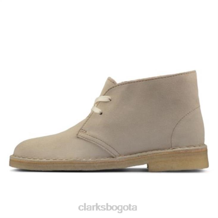 Clarks 0DX8L4167 bota safari clarks ante blanco roto mujer gamuza blanca