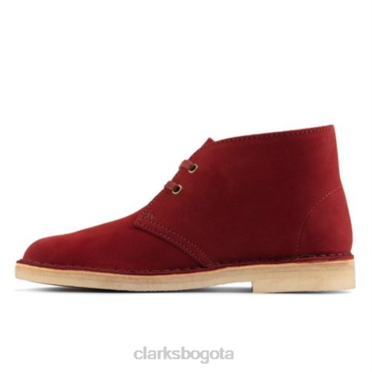 Clarks 0DX8L4174 bota desierto cereza gamuza clarks mujer ante cereza