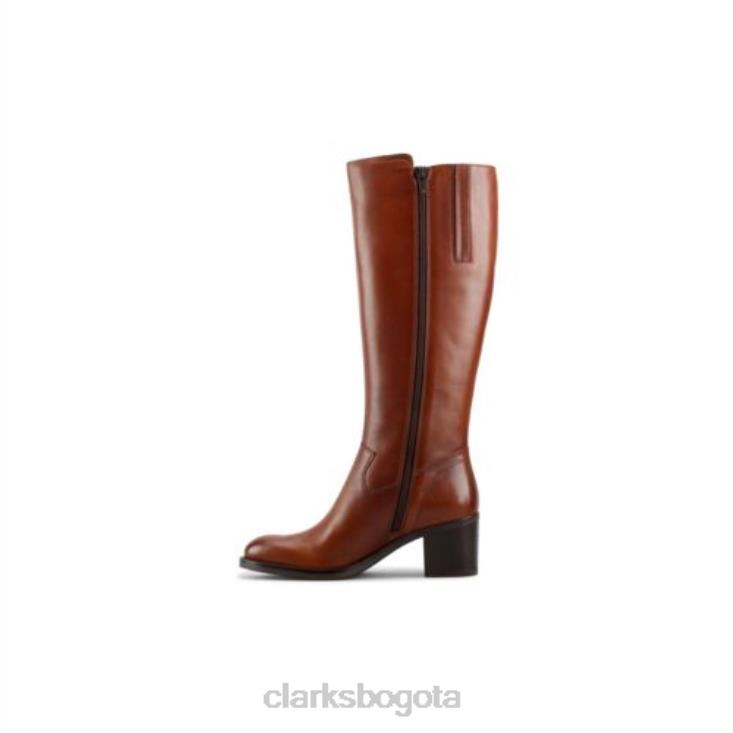 Clarks 0DX8L4177 clarks cuero tostado oscuro mascarpone2 hi unisexo cuero bronceado oscuro