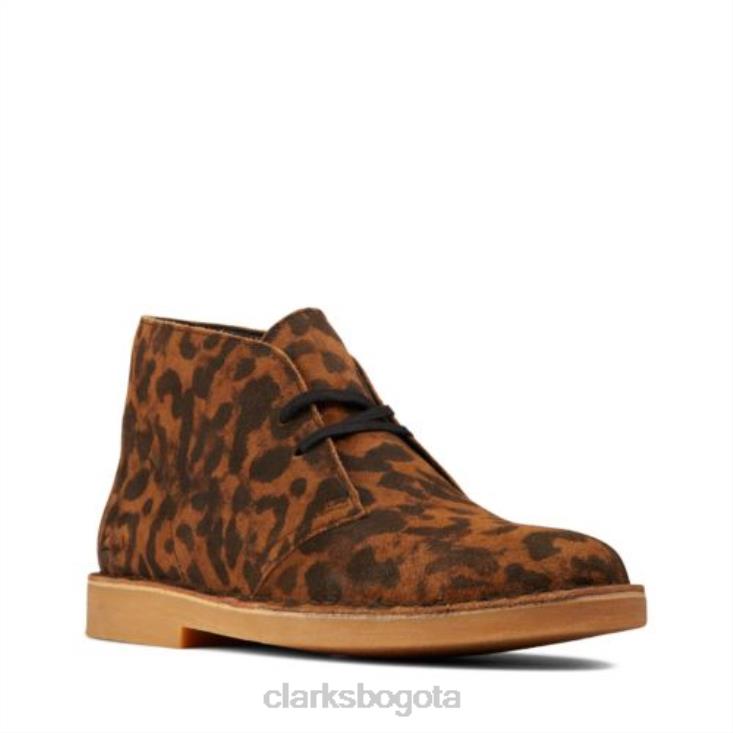 Clarks 0DX8L4191 bota desierto 2 clarks ante leopardo mujer ante de leopardo