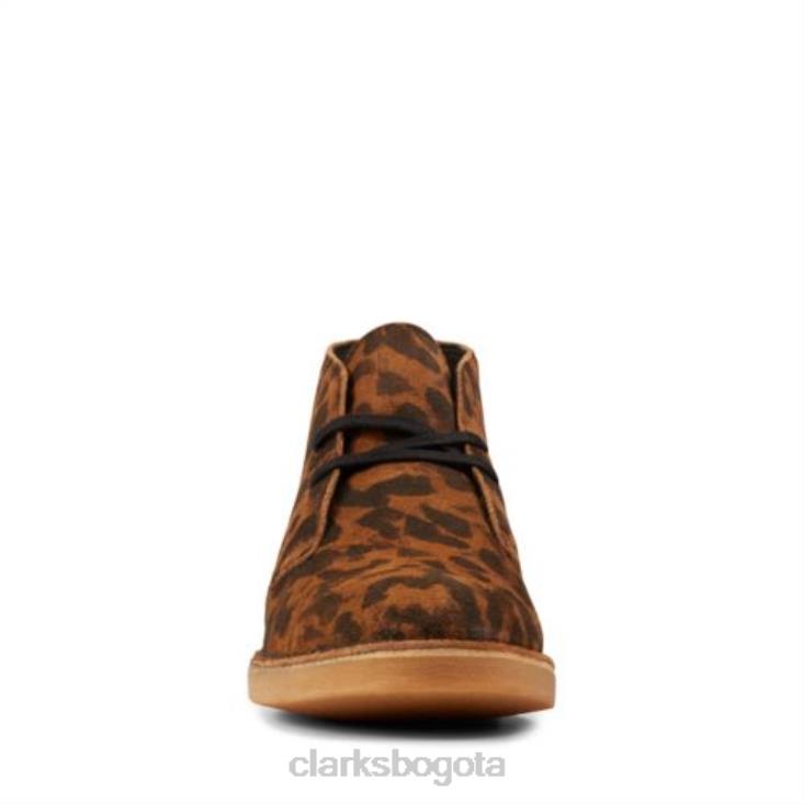 Clarks 0DX8L4191 bota desierto 2 clarks ante leopardo mujer ante de leopardo