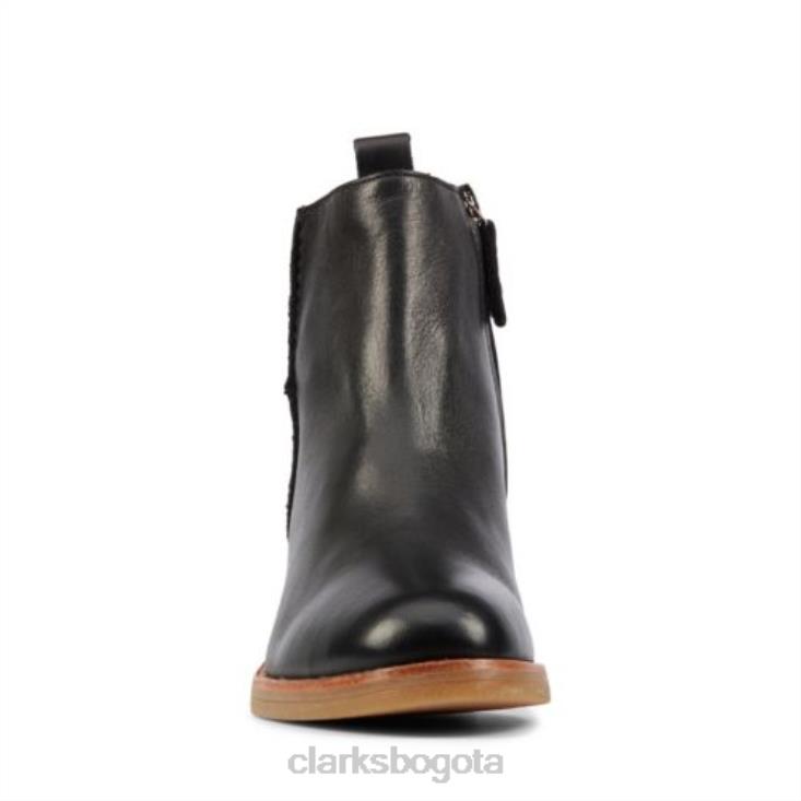 Clarks 0DX8L4192 clarks colonia cuero negro cremallera unisexo cuero negro