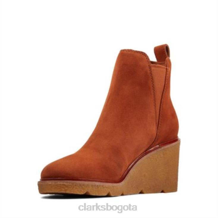 Clarks 0DX8L4193 Clarks top clarkford de ante color canela oscuro unisexo gamuza bronceada oscura