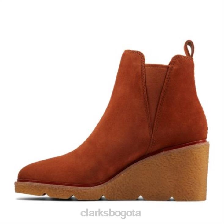 Clarks 0DX8L4193 Clarks top clarkford de ante color canela oscuro unisexo gamuza bronceada oscura