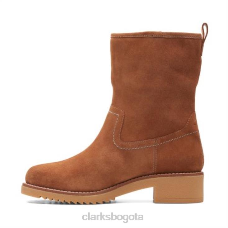 Clarks 0DX8L4197 clarks eden mid hi ante marrón oscuro unisexo gamuza bronceada oscura